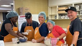 A photo of Yorkton residents learning how to make Jamaican cuisine as one of the Culture 365 events held throughout the year by Culture Days Yorkton.