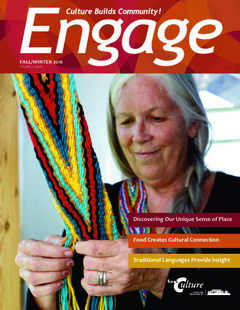 Cover of Engage Magazine Fall 2016 - A person weaves some colourful threads together.