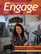 Cover of Engage Magazine Spring 2021 - Artist Phyllis Poitras-Jarrett stands in studio.