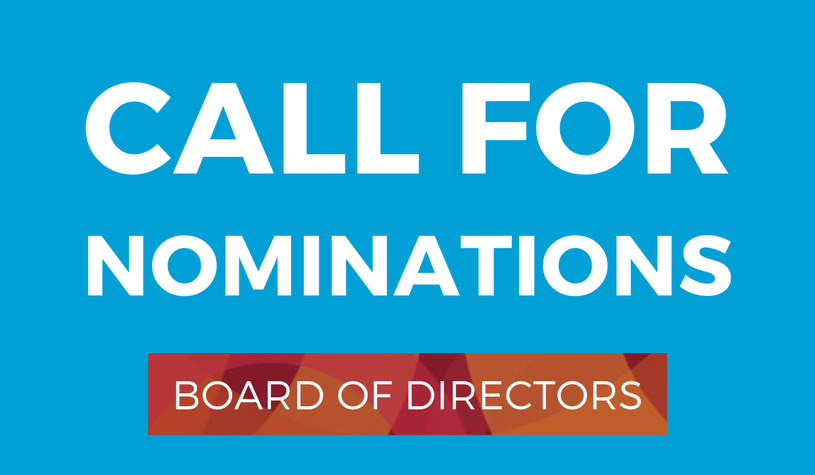 Text: Call for nominations. Board of Directors