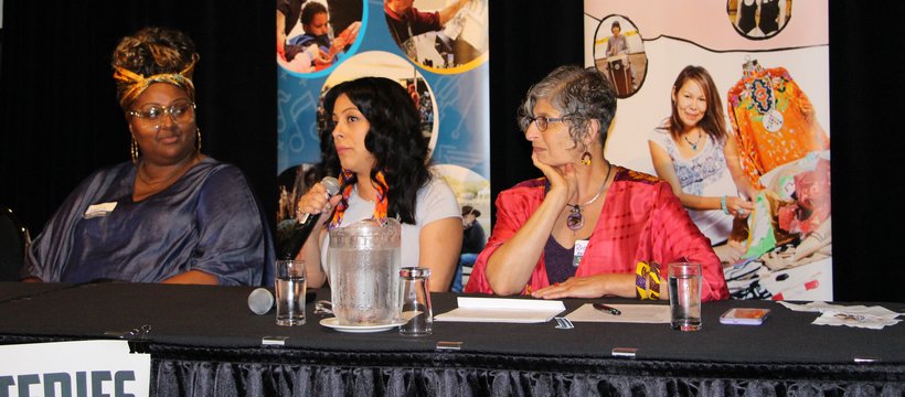 A photo of the Building Arts Equity panel at the 2024 SaskCulture AGM.