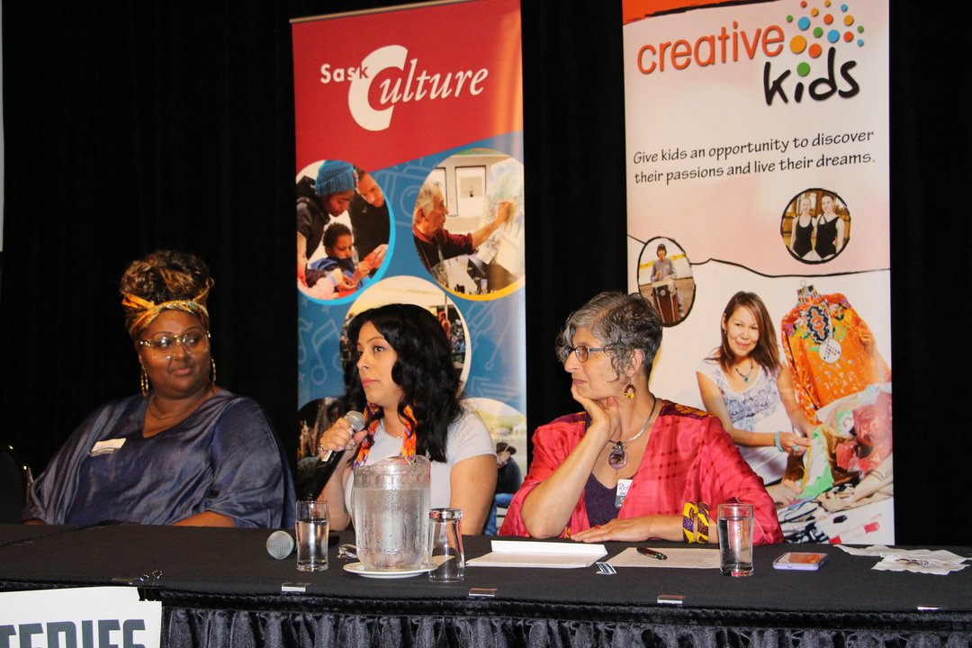 A photo of the panelists in the Building Arts Equity panel at the 2024 AGM.