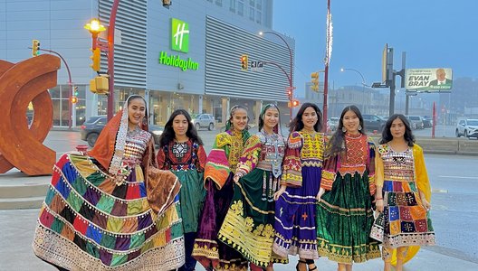 A group of young dancers from the Sound of Afghanistan group.