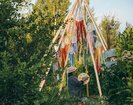 Tipi installation Ness Creek Festival