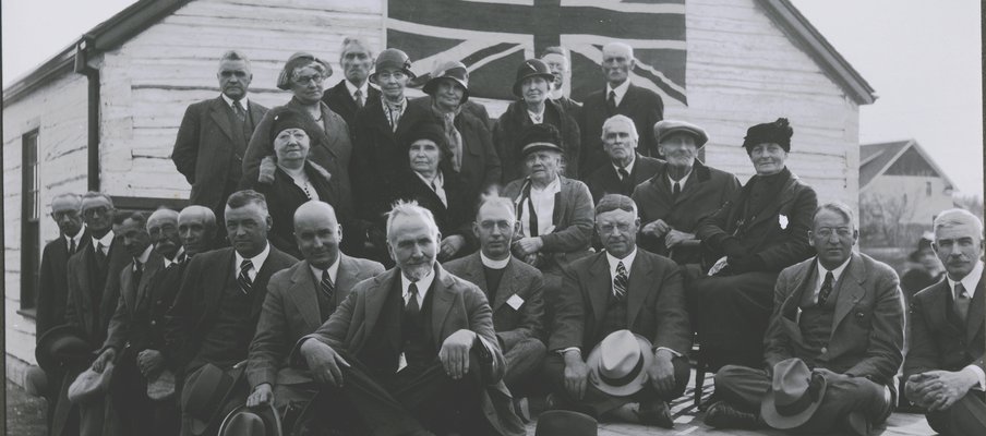 Prince Albert Historical Society members in 1932 at the opening of the Heritage Museum.