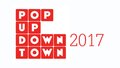 A logo for Pop Up Downtown