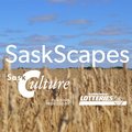 A promotional logo for the SaskScapes Podcast