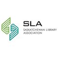 A logo for the Saskatchewan :Libraries Association