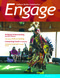 Cover of Engage Magazine Fall 2015 - A dancer in traditional garments performs in front of children.