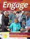 The cover of the Fall 2024 Engage issue, which has a title section that reads "Culture Builds Community! above the Engage heading and the SaskCulture logo. The cover photo shows a group of people painting circles. In the bottom of the page there are two a