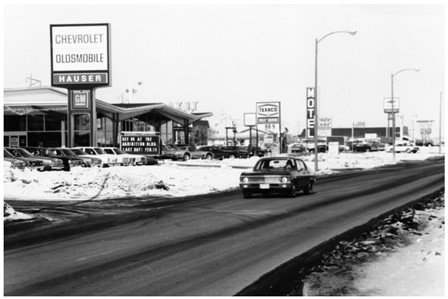 Albert St. Chevy dealership, circa 1975. Photo from the City of Regina Archives.